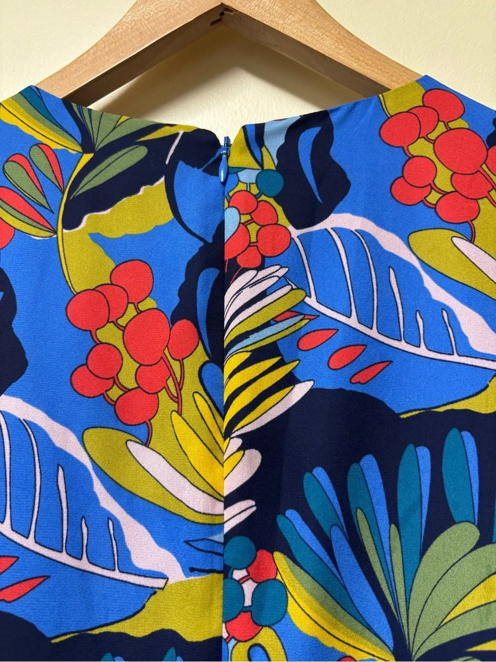 J Crew Mercantile Bright Blue Floral Faux Wrap Mini Dress 12